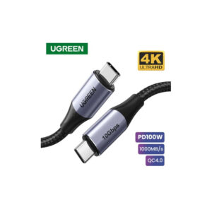 Ugreen 80150 1M 100W black PD USB type C 3.1 gen2 5A Cable with Braided US355